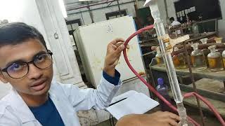 Alkaline hydrolysis of benzamide by Manu Sir chemistry practical chemistrypractical bhu [upl. by Petrina]