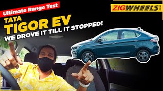 Tata Tigor EV Range Test  How many km can it do in one charge [upl. by Leitnahs]