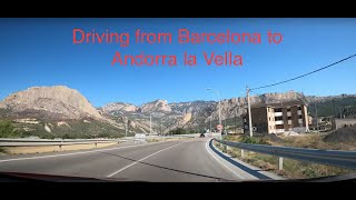 Driving from Barcelona to Andorra la Vella 4K [upl. by Lovato192]