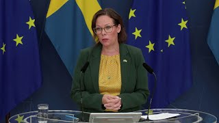 Pressträff om migrationen till Sverige 2024 [upl. by Acirederf]