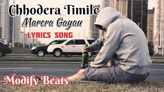 Chhodera Timile  new nepali lyrics song 🎵 [upl. by Okemak]