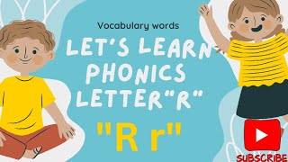 ALPHABETS AND PHONICS  VOCABULARY PRACTICE  WORDS WITH LETTER R  ENGLISH FOR KIDS [upl. by Luamaj]