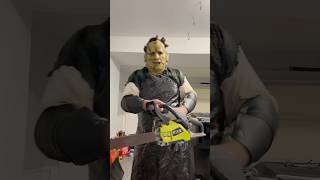 Leatherface costume in action Skinner mask [upl. by Novar106]