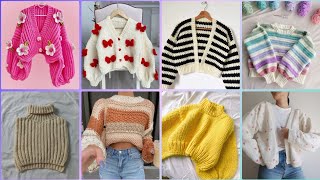 Most Beautiful amp Stylish Crochet Tunic TopSweater Designs Ideas 2024 [upl. by Nnylannej418]