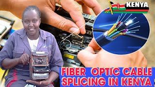 FIBER OPTIC CABLE SPLICING IN KENYA [upl. by Ehtnax]