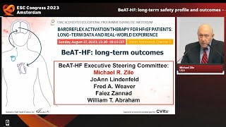 ESC 2023 BeATHF Long term outcomes by Dr Michael R Zile [upl. by Sidman919]