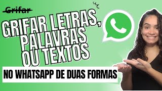 Como Grifar no WhatsApp [upl. by Nerreg]