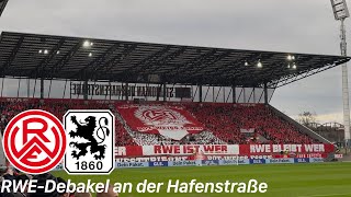 RotWeiss Essen  TSV 1860 München  Choreo gezogenes Shirt Ultras verlassen Stadion amp RWE Debakel [upl. by Enahs]