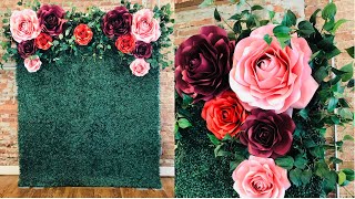 Finally  Designer Paper Flower with Boxwood Hedge Backdrop  How To  Tutorial [upl. by Wiatt5]