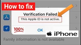 How to Fix Verification Failed This Apple ID is Not Active 2023 [upl. by Delle]