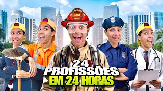 100 PROFISSÕES EM 24 HORAS Deu ruim [upl. by Leamaj]