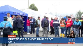 El alcalde Pabel Muñoz realizó en una rueda prensa explicó la emergencia del aluvión en La Gasca [upl. by Kordula]