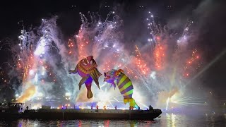 4K Wielka Parada Smoków 2024 KRAKOW  Dragons Parade on river  Amazing fireworks amp classical greats [upl. by Ellenwahs]