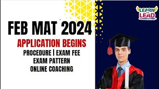 FEB MAT 2024  Application Complete Details  Procedure  Exam Fee amp Pattern  Documents mat2024 [upl. by Noirret]