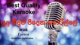 Sudu Meeduma Pidena Thotille Karaoke Acoustic  Greshan Jayamaha sinhalakaraoke sinhalakaroke [upl. by Joanie]