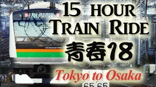 Epic 15Hour Journey from Tokyo to Osaka 【達成！】東京・大阪青春１８きっぷで走破！ [upl. by Cychosz]