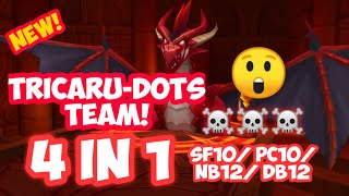 summoners war new 4 in 1 tricarudots team NB12  DB12  PC10 SF10 [upl. by Alih573]