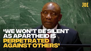 South African president gives astonishing speech condemning Israeli apartheid at the UN [upl. by Atirat]