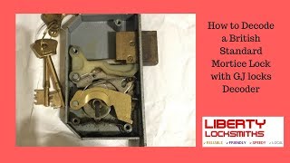 How to Decode a British Standard Mortice Lock with GJ locks Decoder [upl. by Kciredes959]