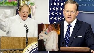 SNL Melissa McCarthy is back as Sean Spicer this time with Easter Eggs [upl. by Llert575]