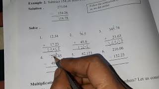 Class 5th Maths Chapter 8 Decimal Addition of Decimal decimals [upl. by Brigit]