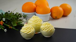 Crema de Naranja para Pasteles Helados y Cupcakes  Fácil y Saludable [upl. by Aeuhsoj353]