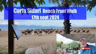 Corfu Sidari Beach Front Walk 17th sept 2024 [upl. by Aridan477]