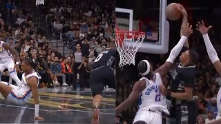 Keldon Johnson ankle breaker then poster dunk on shai [upl. by Anilasor]