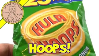 Hula Hoops Cheese and Onion Flavor Snack Crisps  UK Candy amp Snack Tasting [upl. by Anaeed]