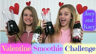 Valentine Smoothie Challenge  Jacy and Kacy [upl. by Alric]