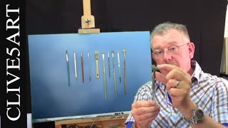 BRUSH SELECTION Acrylic painting for beginners clive5art [upl. by Salkcin806]