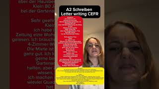 A2 CEFR Schreiben writing test for certificate [upl. by Walther894]