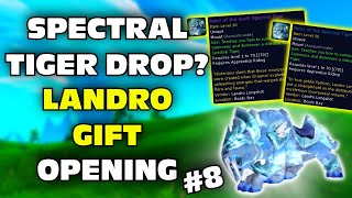 SPECTRAL TIGER Drop WoW Random Drop Landros Gift Box Opening [upl. by Eliades]