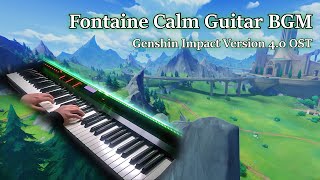 ‘Les murmures des flots’ Fontaine Melancholy Guitar BGM Genshin Impact OST SynthesiaSheet Music [upl. by Pardoes974]