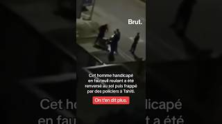 Un homme en fauteuil roulant renversé puis frappé par des policiers à Papeete à Tahiti [upl. by Utter]