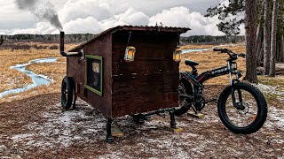 COLD NIGHT IN A BIKE CAMPER by the Mississippi River [upl. by Eide676]