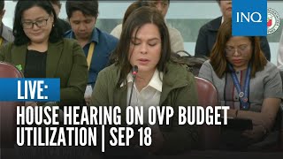 LIVE House hearing on OVP budget utilization  Sep 18 [upl. by Launcelot307]