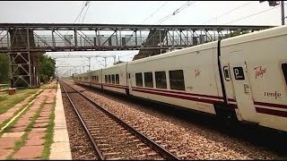 Official HIGH SPEED 180 KMPH Trial of TALGO Train on Indian Tracks WDP4 Sets tracks on fire [upl. by Ellehcor]