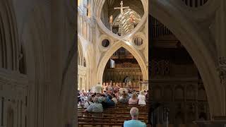 A rehearsal for the concert in the Wells Cathedral england history music [upl. by Analim846]