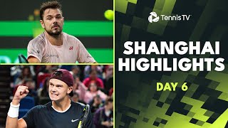 Rune vs Berrettini Wawrinka vs Cobolli Fritz amp Dimitrov Return  Shanghai 2024 Highlights Day 6 [upl. by Goode]