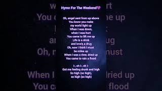 Coldplay Hymn For The Weekend song lyrics💜💜 coldplay hymnfortheweekend coldplayindia [upl. by Loydie]