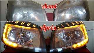 citroen Berlingo peugeot partner headlight tuningrestoration [upl. by Lesley]