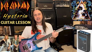 How To Play Hysteria By Def Leppard  Guitar Lesson  With A Rockman [upl. by Eelrahc]