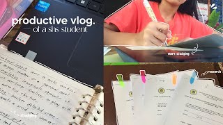 Vlog 52 ⋆･ﾟ productive vlog 📚 new sem studying journal school works research [upl. by Hafirahs790]