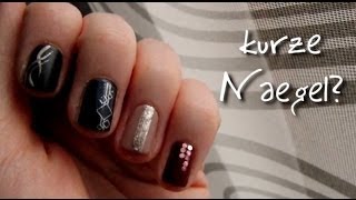 Kurze Nägel länger aussehen lassen mit einfachen Nailarts [upl. by Nnaihs]