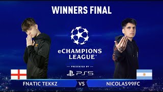 TEKKZ vs NICOLAS99FC  eChampions League Winners Final  FIFA 22 [upl. by Sharp]