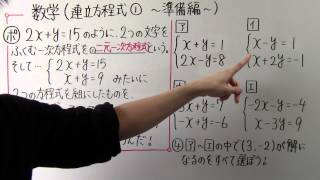 【数学】中214 連立方程式① 準備編 [upl. by Mendelson]