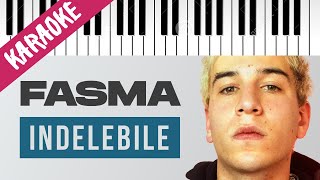 Fasma  Indelebile  Piano Karaoke con Testo [upl. by Dovev]