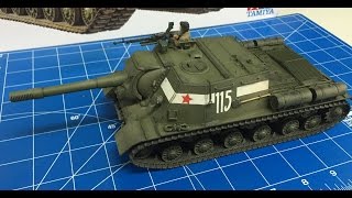 Building the Tamiya 135 JSU ISU 152 from start to finish [upl. by Marguerita314]