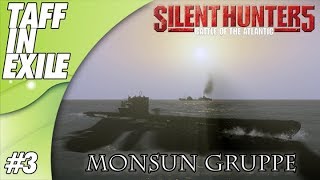 Silent Hunter 5  Battle of the Atlantic  Monsun Gruppe [upl. by Yelwar]